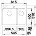 BLANCO PLEON 6 Split Silgranit PuraDur Evier, béton, vidage automatique 525307