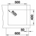 BLANCO ETAGON 500-U InFino Silgranit Evier, beton 526341
