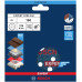 BOSCH Disque abrasif sur film EXPERT O780, 125 mm, G180 2608902403