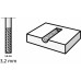DREMEL Fraise en carbure de tungstene a bout carré 3,2 mm 2615990132
