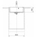 Franke Mythos MYK 610-52 Glacier 590x510,sans siphon,e.click 124.0748.887