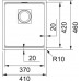 Franke Kubus KNG 110-37 Évier, 410x460 mm, fragranit Stone 125.0571.091