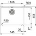 Franke KUBUS KXK 110-51 Évier, 545x454 mm, Blanc 126.0735.913