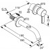 KLUDI Zenta Façade pour Mitigeur mural de lavabo 180mm 382440575