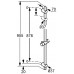 KLUDI A-Qa Barre de douche a fixation murale DN15 Chromé 955 mm 6564105-00