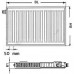 Kermi Therm X2 Profil-V Radiateur a vanne intégrée 11 750 / 1000 FTV110751001L1K