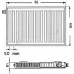 Kermi Therm X2 Profil-V Radiateur a vanne intégrée 11 600 / 1400 FTV110601401L1K