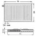 Kermi Therm X2 Profil-V Radiateur a vanne intégrée 12 500 / 1100 FTV120501101L1K