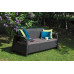 ALLIBERT CORFU LOVE SEAT MAX Canapé de jardin, 182 x 70 x 79cm, marron/gris-beige 1719