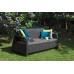 ALLIBERT CORFU LOVE SEAT MAX Canapé de jardin, 182 x 70 x 79cm, marron/gris-beige 1719