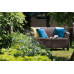 ALLIBERT CORFU LOVE Canapé de jardin, 128 x 70 x 79cm, marron/gris-beige 17197359