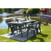 ALLIBERT BALTIMORE Table de jardin, 177 x 100 x 71 cm, cappuccino 17202808