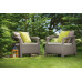 ALLIBERT CORFU DUO Set de 2 chaises de jardin, 75 x 70 x 79cm, cappuccino/beige 17197993