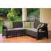 ALLIBERT CORFU RELAX Canapé de jardin, 190 x 190 x 79 cm, marron/beige 17208435