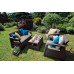 ALLIBERT CORFU Ensemble de jardin, marron/beige 17197361