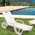 CURVER FLORIDA Chaise longue, 190 x 67 x 42 cm, blanc 17180024