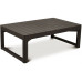 ALLIBERT LYON RATTAN Table de jardin, 116 x 71x 40/65 cm, cappuccino 17205429