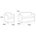 ALLIBERT MONACO Ensemble de salon, avec table de stockage, marron/gris-beige 17200031