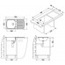 ALVEUS BASIC 170 satin évier de cuisine, 780 x 435 mm, 1083404