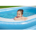 BESTWAY Piscine gonflable rectangulaire familiale translucide, 262 x 175 x 51 cm 54006