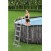 BESTWAY Power Steel Piscine hors sol ovale décor bois, 610 x 366 x 122 cm 5611R