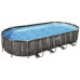 BESTWAY Power Steel Piscine hors sol ovale décor bois, 732 x 366 x 122 cm 5611T