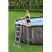 BESTWAY Power Steel Piscine hors sol ovale décor bois, 732 x 366 x 122 cm 5611T