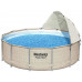 BESTWAY Power Steel Piscine hors sol ronde, 396 x 107 cm, avec pompe + auvent 5614V