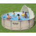 BESTWAY Power Steel Piscine hors sol ronde, 396 x 107 cm, avec pompe + auvent 5614V