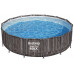 BESTWAY Steel Pro Max Piscine hors sol ronde décor bois, 427 x 107 cm 5614Z