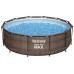 BESTWAY Steel Pro Max Piscine hors sol ronde effet rotin, 366 x 100 cm 56709