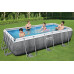 BESTWAY Power Steel Piscine hors sol rectangulaire effet rotin, 404 x 201 x 100 cm 56721