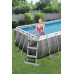 BESTWAY Power Steel Piscine hors sol rectangulaire effet rotin, 404 x 201 x 100 cm 56721