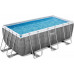 BESTWAY Power Steel Piscine hors sol rectangulaire effet rotin, 412 x 201 x 122 cm 56722