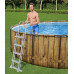 BESTWAY Power Steel Swim Vista Piscine hors sol ronde effet bois, 488 x 122 cm 56725