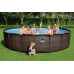 BESTWAY Power Steel Swim Vista Piscine hors sol ronde effet bois, 549 x 122 cm 56977