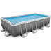 BESTWAY Power Steel Piscine hors sol rectangulaire effet rotin, 488 x 244 x 122 cm 56996