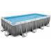 BESTWAY Power Steel Piscine hors sol rectangulaire effet rotin, 549 x 274 x 122 cm 56998