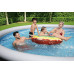 BESTWAY Fast Set Piscine hors sol motif rotin gris, 457 x 107 cm, avec pompe 57372