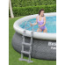 BESTWAY Fast Set Piscine hors sol motif rotin gris, 457 x 107 cm, avec pompe 57372