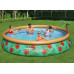 BESTWAY Fast Set Piscine hors sol motif fleurs tropicales, 457 x 84 cm, avec pompe 57416