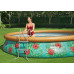 BESTWAY Fast Set Piscine hors sol motif fleurs tropicales, 457 x 84 cm, avec pompe 57416