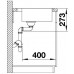 BLANCO ZEROX 400-IF/A Evier Durinox avec plage robinetterie 523100