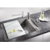 BLANCO AXIA III 45 S-F SILGRANIT évier jasmine réversible avec planche en verre 523203