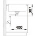 BLANCO AXIA III 45 S-F SILGRANIT évier jasmine réversible avec planche en verre 523203