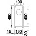 BLANCO SUBLINE 160-U Évier, PuraDur anthracite 523396
