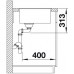 BLANCO SUBLINE 500 F InFino SILGRANIT évier, PuraDur jasmine, pour sous plan 523536