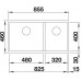 BLANCO SUBLINE 480/320 U InFino SILGRANIT Évier, Tartufo 523591