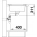 BLANCO Axis III 45S-IF Évier de cuisine avec égouttoir, Acier inoxydable 522102