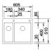 BLANCO Claron 340/180-IF/A évier en inox satiné 514204